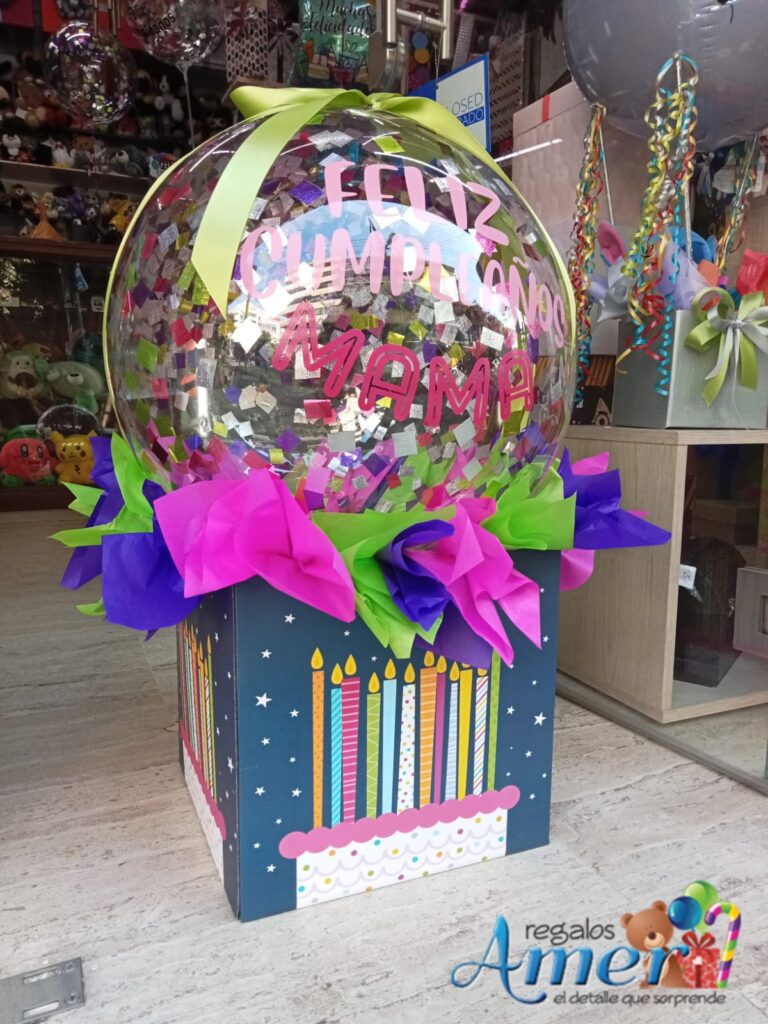 caja vuelo sorpresa de cumpleaños