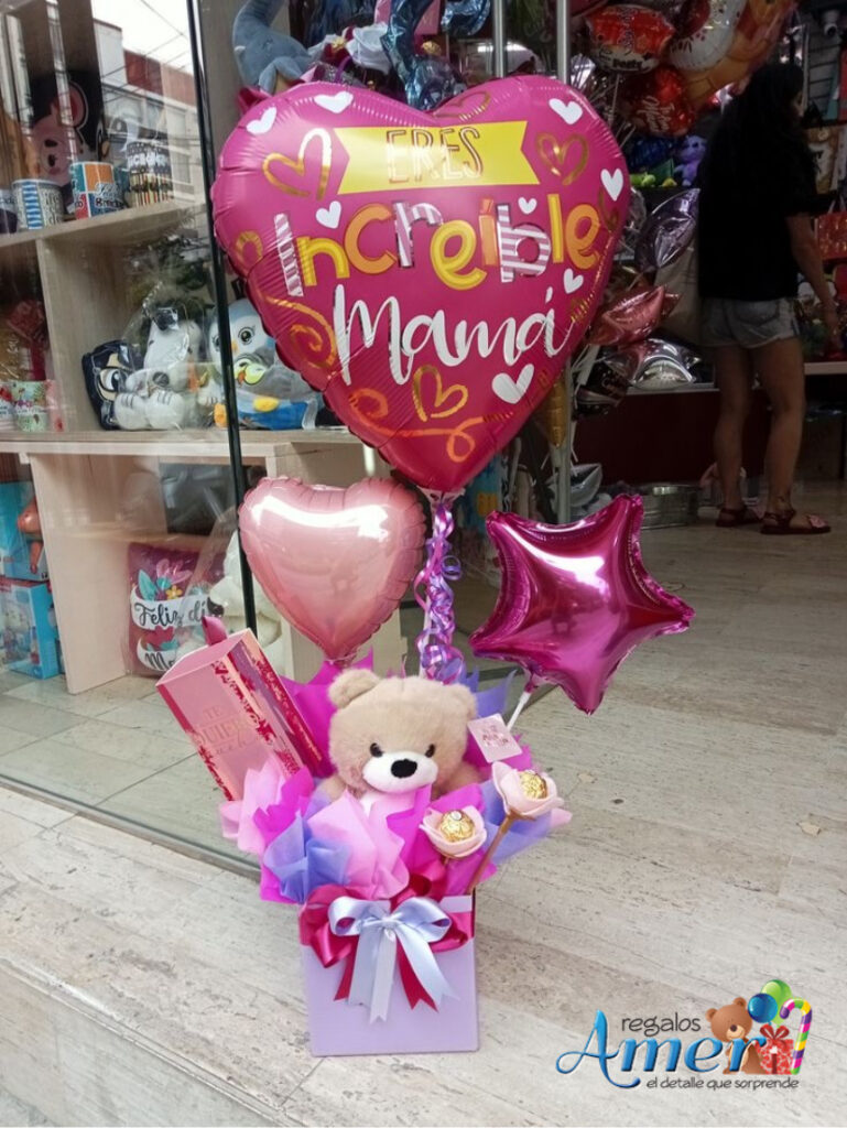 globo corazón estrella osito